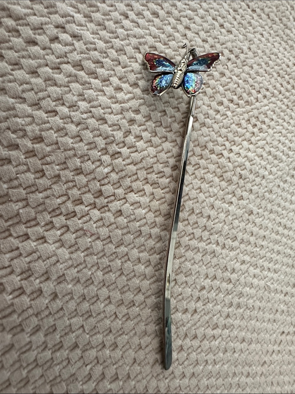 Butterfly bookmark with Iridescent Enamel Wings